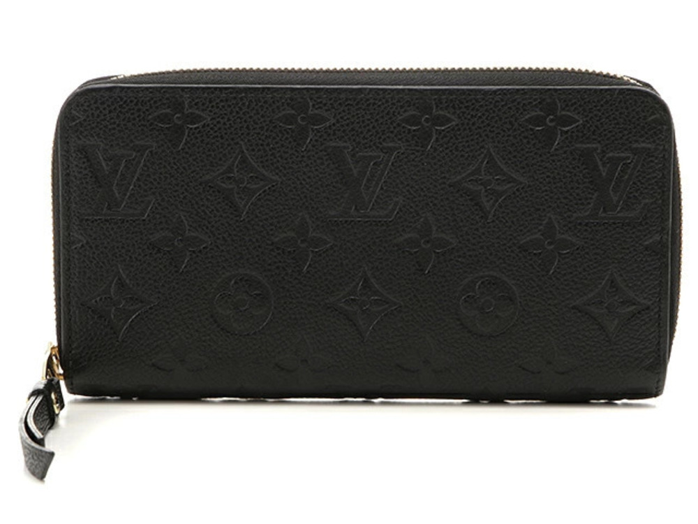 LOUIS VUITTON Zippy Wallet Monogram Empreinte Noir Black Zip Long
